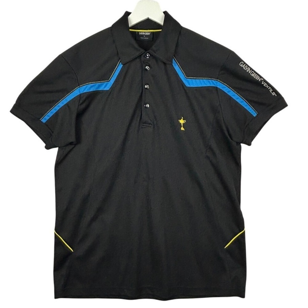 Galvin Green Polo Shirt Mens‎ Large Golf Venti8 Black Performance Athletic